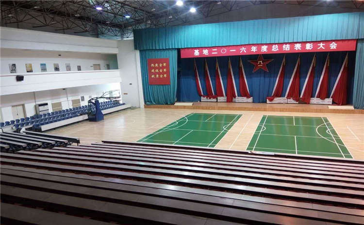 橡膠木NBA籃球場(chǎng)木地板單層龍骨結(jié)構(gòu)